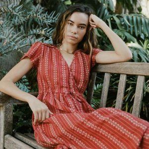 Christy Dawn- The Dawn Dress in Hibiscus Zinnia Stripe- Like New!